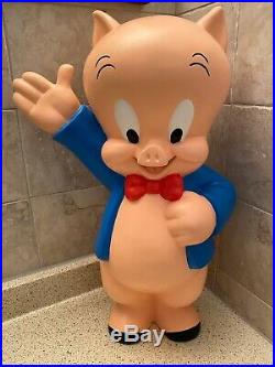 Vintage 2000 Rare Porky Pig Resin 20 Statue Looney Tunes Bugs Bunny Warner Bros