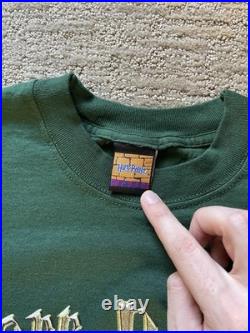 Vintage 2001 Harry Potter Book Art Warner Bros Dark Green Rare European T-shirt