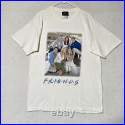 Vintage 2004 Warner Bros NBC Friends Tv Show Cast Crew Tee Shirt Size Large Rare