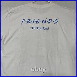 Vintage 2004 Warner Bros NBC Friends Tv Show Cast Crew Tee Shirt Size Large Rare