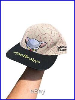 Vintage 90s Pinky And The Brain All Over Print Snap Back Hat Warner Bros. Rare