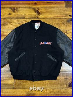 Vintage 90s Warner Bros 50th Tony Guetta Bugs Bunny Varsity Leather Jacket Rare Vintage 90s Warner Bros 50th Tony Guetta Bugs Bunny Varsity Leather Jacket Rare