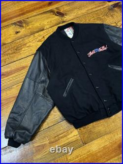 Vintage 90s Warner Bros 50th Tony Guetta Bugs Bunny Varsity Leather Jacket Rare Vintage 90s Warner Bros 50th Tony Guetta Bugs Bunny Varsity Leather Jacket Rare