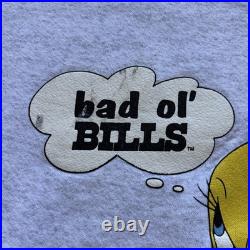 Vintage Buffalo Bills Sweatshirt Looney Tunes Warner Bros 1993 Mens Size L Rare