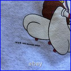 Vintage Buffalo Bills Sweatshirt Looney Tunes Warner Bros 1993 Mens Size L Rare