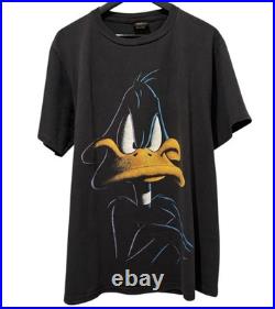 Vintage Daffy Duck Blackout Shadow Shirt Looney Tunes Warner Bros Official RARE