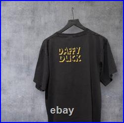 Vintage Daffy Duck Blackout Shadow Shirt Looney Tunes Warner Bros Official RARE