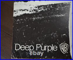 Vintage Deep Purple Warner Bros Promo Poster Early 70s Hard Rock Rare