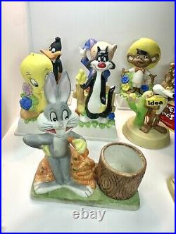 Vintage Looney Tunes Ceramic Figurines Lot Warner Bros Rare