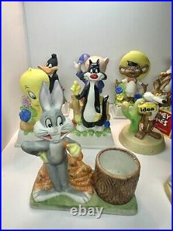 Vintage Looney Tunes Ceramic Figurines Lot Warner Bros Rare