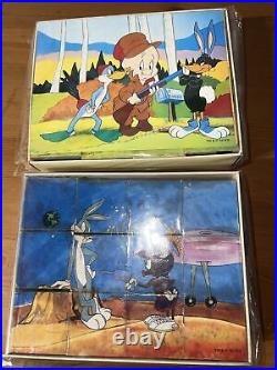 Vintage Looney Tunes Classic Cartoon Wood Cube Puzzle Warner Bros Brand New Rare