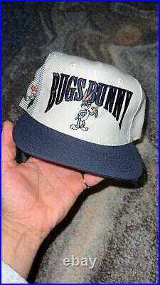 Vintage Looney Tunes Laser SnapBack Bugs Bunny 90s Rare Warner Brothers Studio