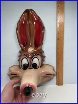 Vintage Looney Tunes Wile E. Coyote Wall Plaque Bai-dotta Amazing Rare 1986