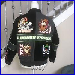 Vintage Looney Tunes embroidered Bomber jacket Size XL JH Design Rare