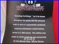Vintage NEW Rare Marvin The Martian 50th Anniversary Watch Ltd Ed 0555/2500