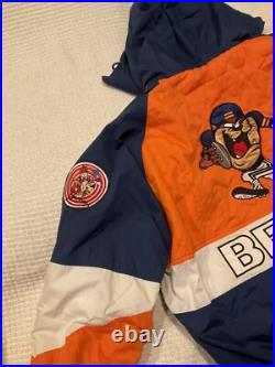 Vintage NFL Chicago Bears Looney Tunes Taz Jacket L RARE Warner Bros 90s Men L