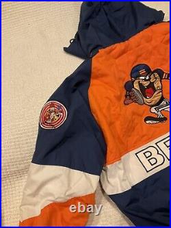 Vintage NFL Chicago Bears Looney Tunes Taz Jacket L RARE Warner Bros 90s Men L