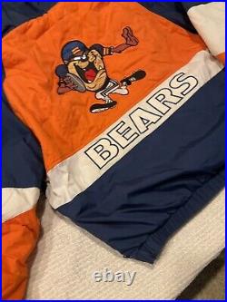 Vintage NFL Chicago Bears Looney Tunes Taz Jacket L RARE Warner Bros 90s Men L