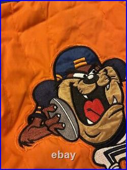 Vintage NFL Chicago Bears Looney Tunes Taz Jacket L RARE Warner Bros 90s Men L