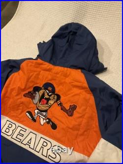 Vintage NFL Chicago Bears Looney Tunes Taz Jacket L RARE Warner Bros 90s Men L