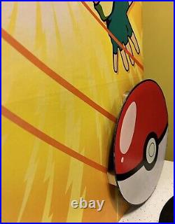 Vintage Pokemon Ash 2-D store Window display Warner Bros Store 1999 Rare 36x28