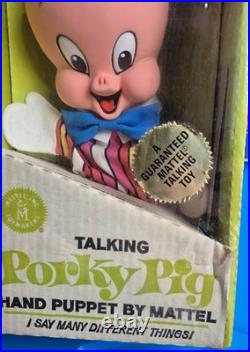 Vintage Porky Pig 1964 Mattel Hand Puppet Warner Bros New Factory Sealed Rare