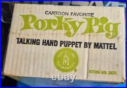 Vintage Porky Pig 1964 Mattel Hand Puppet Warner Bros New Factory Sealed Rare