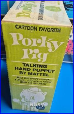 Vintage Porky Pig 1964 Mattel Hand Puppet Warner Bros New Factory Sealed Rare