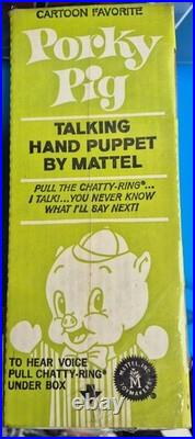 Vintage Porky Pig 1964 Mattel Hand Puppet Warner Bros New Factory Sealed Rare