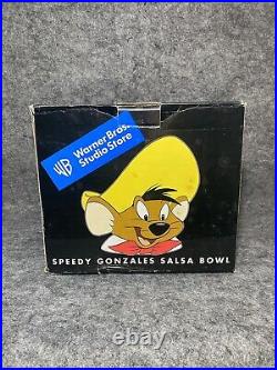 Vintage RARE 90's Warner bros Store Speedy Gonzales salsa bowl NEW IN BOX
