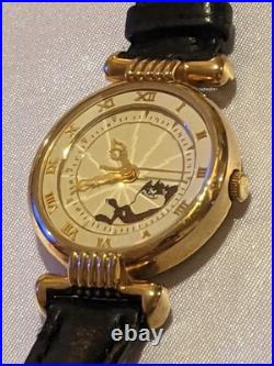 Vintage RARE Warner Bros Fossil Watch Tasmanian Devil TAZ Beveled Crystal EUC