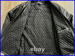 Vintage RARE Warner Bros Studios Embroidered Leather Jacket Mens Large Black 90s