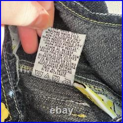 Vintage RARE Warner Bros Tweety Bird Blue Denim Short Overalls 12 Months