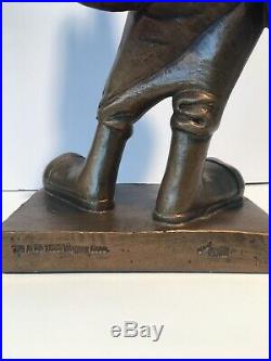 Vintage RARE hard to find Bronze Bugs Bunny Playing Baseball Sculpture by Austin