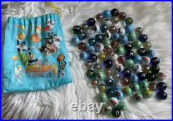 Vintage Rare Looney Tunes Marbles Set of 84 Pieces, Warner Bros 2.5cm Bugs Bunny