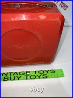 Vintage Rare Red 1985 Warner BrosThe Goonies Plastic Aladdin Lunchbox &Thermos Vintage Rare Red 1985 Warner BrosThe Goonies Plastic Aladdin Lunchbox &Thermos