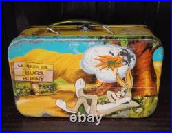 Vintage & Rare Tin Lunchbox Argentina Sylvester Tweety Bugs Bunny Warner Bros