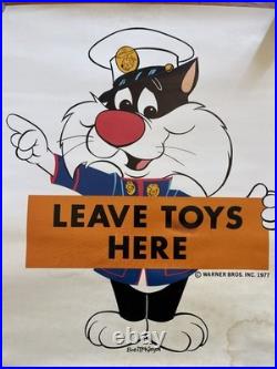 Vintage Rare Warner Bros Looney Tunes Marines Toys For Tots Poster 1977 17x20