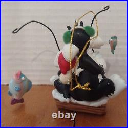 Vintage Rare Warner Brothers Sylvester The Cat And Junior Fishing Figure
