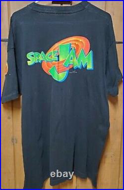 Vintage Space Jam Taz Shirt 90s All Over Print Rare Double Sided XL
