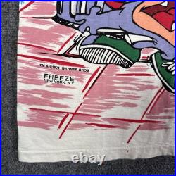 Vintage Tiny Toons Shirt Adult XL AOP 90s FREEZE Warner Bros Looney Tunes RARE