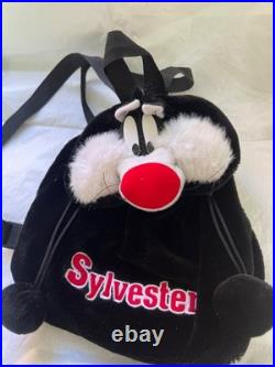 Vintage VTG RARE 90s Warner Bros Looney Tunes Sylvester Backpack Bag Plush 3D