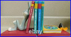 Vintage Warner Bro Looney Tunes Daffy And Bugs Bookends Collectible Rare READ