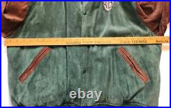 Vintage Warner Bros Leather Bomber Jacket Suede VTG Rare 1995. Mens Size Medium