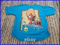 Vintage Warner Bros Looney Tunes Yosemite Sam 1994 Blue T Shirt L, Rare