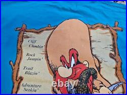 Vintage Warner Bros Looney Tunes Yosemite Sam 1994 Blue T Shirt L, Rare