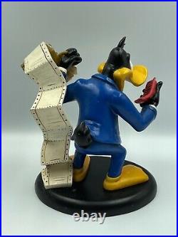 Vintage Warner Bros Store Daffy Duck Workaholic Statue & Box Rare 1994