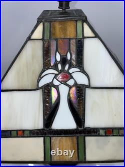 Vintage Warner Bros Sylvester & Tweety Bird Looney Tunes Stained Glass Lamp Rare