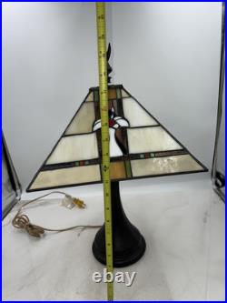 Vintage Warner Bros Sylvester & Tweety Bird Looney Tunes Stained Glass Lamp Rare