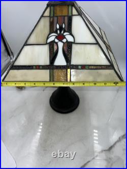 Vintage Warner Bros Sylvester & Tweety Bird Looney Tunes Stained Glass Lamp Rare